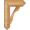 Ekena Millwork Olympic Arts and Crafts Rough Sawn Bracket w/ Offset Brace, Western Red Cedar, 8"W x 22"D x 30"H BKT0806X22X30OLY03RWR - alternate 2